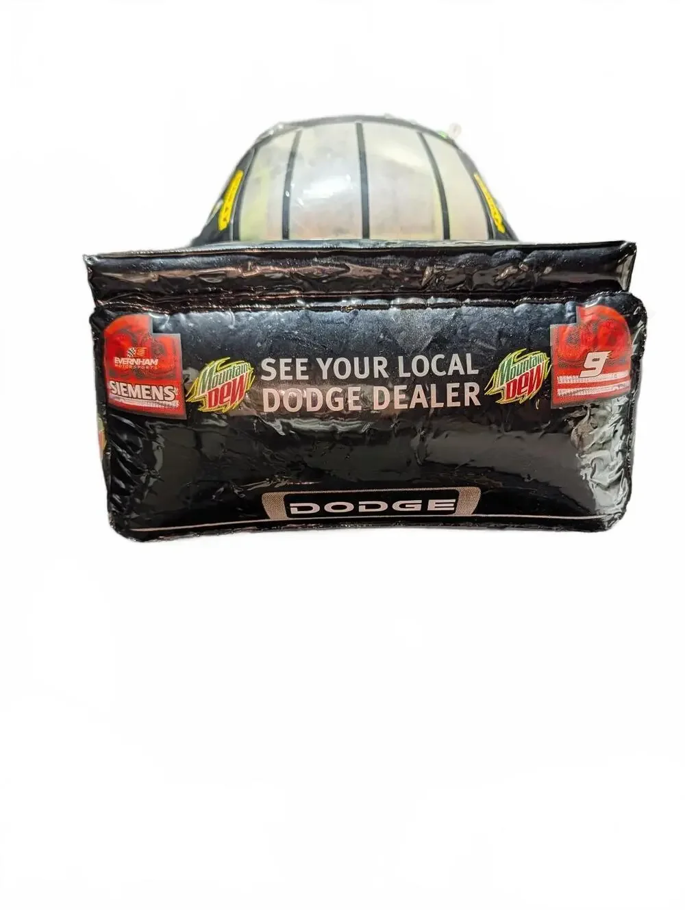 Inflatable Dodge Race Car with Mountain Dew Branding